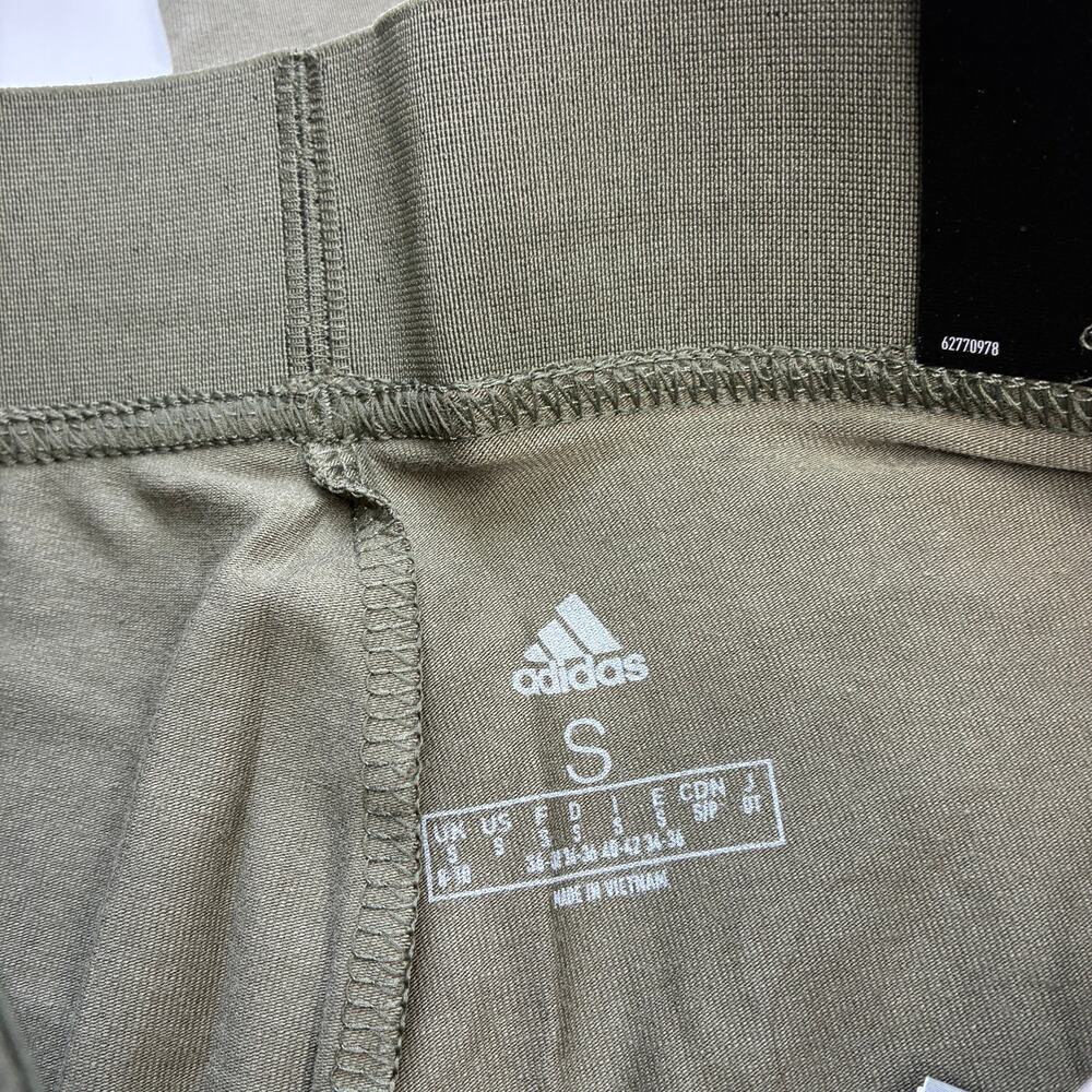 Adidas Green Tight Fit Mid Rise Full-Length Style Athletic Leggings NWT Womens S - Picture 4 of 10